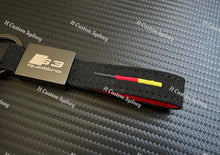 Load image into Gallery viewer, S3 RS3 Premium Alcantara Leather Keychain Key Fob Cover Case For Audi 8Y New S3 RS3 Custom Made Exclusive Gift