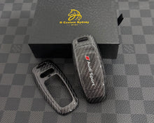 Load image into Gallery viewer, Luxury Carbon Fiber Key Fob Cover Case For Audi S3 RS3 S5 S6 RS6 SQ7 RSQ8 Exclusive Audi sport Edition