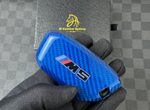 Load image into Gallery viewer, Luxury Carbon Fiber Key Fob Cover Case Fit For BMW New M5 G90 G99 New Generation Key Exclusive Made