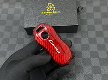 Load image into Gallery viewer, Luxury Carbon Fiber Key Case Keychain Premium Protective Cover Compatible with Porsche Macan EV 4S Turbo Key Fob Exclusive Edition