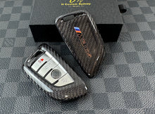 Load image into Gallery viewer, Luxury Carbon Fiber Keyring Key Fob Cover Kit For BMW M3 CS G80 G81 Custom Made Exclusive Edition
