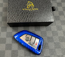 Load image into Gallery viewer, BMW M5 CS Edition Premium Fiber Key Fob Cover keychain Pack For BMW M5 CS Custom Made Exclusive Gift