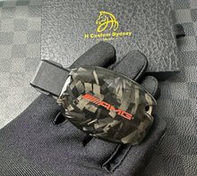 Load image into Gallery viewer, Luxury Forged Carbon Fiber AMG Key Fob Cover Pack For Mercedes A CLA C GLC GLE GLS Old Model key Exclusive Made