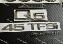 Load image into Gallery viewer, OEM Chrome Q5 45TFSI 40TDI Badges Package For Audi Q5 FY 2018-2023 Models