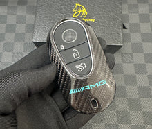 Load image into Gallery viewer, Luxury Carbon Fiber Key Fob Cover Case For Mercedes AMG New C E GLC S EQ Class W206 X254 W223 C236 W214 X290 F1 Petronas Edition Exclusive Made