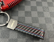 Load image into Gallery viewer, Luxury Red Fiber Keyring Key Fob Cover Pack For BMW New M2 G87 2023-2024 Custom Made