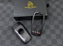 Load image into Gallery viewer, Genuine Carbon Fiber Key Fob Cover Keyring Pack For Mercedes W213 E63S AMG Model Custom Made Exclusive Edition