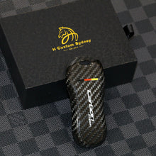 Load image into Gallery viewer, Carbon Edition Premium Carbon Fiber Key Fob Cover Case Pack For Porsche Cayenne Panamera 911 Taycan Custom Made Exclusive Gift