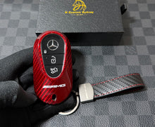 Load image into Gallery viewer, Luxury Carbon Fiber Key Fob Cover Case For Mercedes AMG New C E GLC S EQ Class W206 X254 W223 C236 W214 X290 Exclusive Made