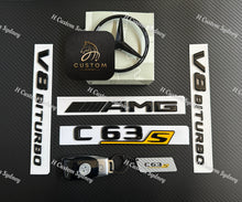 Load image into Gallery viewer, Custom Gloss Black C63S Badges Package For Mercedes C63s W205 C205 A205 S205 2019-2023 Exclusive Pack