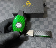 Load image into Gallery viewer, Luxury Carbon Fiber Key Fob Cover Case Fit For Mercedes A C GLC GLE GLS CLA GLA Class A45 CLA45 GLA45 C43 C63S GLC63s GLE63S GLS63 Exclusive Edition