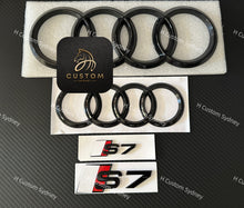Load image into Gallery viewer, Gloss Black S7 Badges Package For Audi S7 4G 4K 2013-2024 Exclusive Pack
