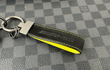 Load image into Gallery viewer, AMG Style Premium Alcantara and Nappa Leather Keyring Keychain For Mercedes AMG Edition one models Custom Made Exclusive Gift