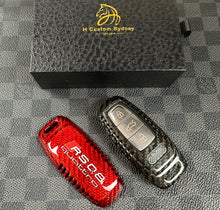 Load image into Gallery viewer, Special Edition RSQ8 Genuine Carbon Fiber Key Cover Keyring Package for Audi RSQ8 Exclusive Made