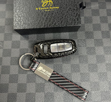 Load image into Gallery viewer, Special Edition RSQ8 Genuine Carbon Fiber Key Cover Keyring Package for Audi RSQ8 Exclusive Made