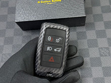 Load image into Gallery viewer, Luxury Carbon Fiber Key Fob Cover Fit For Land Rover Range Rover Exclusive Edition Custom Gift