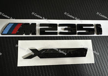 Load image into Gallery viewer, Gloss Black M235i Full Badges Emblem For BMW M235i F44 2019-2024 Exclusive Pack