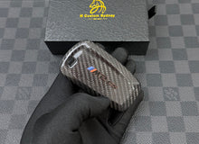 Load image into Gallery viewer, M2CS Genuine Carbon Fiber Keyring Key Fob Cover Pack For BMW M2CS F87 Model Custom Made Exclusive Gift