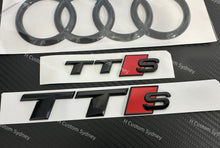 Load image into Gallery viewer, Gloss Black TTS Full Badges Package For Audi TT FV MK3 2015-2024 Models