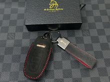 Load image into Gallery viewer, Premium Alcantara Key Cover & Keychain Set For Audi RS3 / RS6 / RSQ8 (Latest Models) Exclusive Made