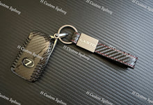 Load image into Gallery viewer, LX570 Genuine Carbon Fiber Keyring Key Fob Cover For Lexus LX570 Model Custom Made Exclusive Gift
