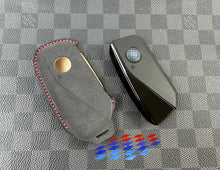 Load image into Gallery viewer, Premium Alcantara and Nappa Leather Key Cover Case Keychain Fit For BMW New X5M X6M LCI Competition XM Models Exclusive Edition