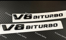Load image into Gallery viewer, Gloss Black C63S AMG V8 BITURBO Badges Emblems Package W205 C205 S205 A205 2019-2023 Exclusive Pack