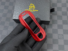 Load image into Gallery viewer, Luxury Red Carbon Fiber Key Fob Cover Case Fit For Porsche GT3RS Car Key Fob Exclusive Edition