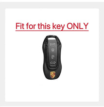 Load image into Gallery viewer, Luxury Carbon Fiber Key Case Keychain Premium Protective Cover Compatible with Porsche Macan EV 4S Turbo Key Fob Exclusive Edition