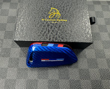 Load image into Gallery viewer, BMW Competition Edition Premium Fiber Key Fob Cover For BMW M3 M4 M5 M8 X3M X4M X5M X6M Competition Custom Made Exclusive Gift
