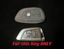 Load image into Gallery viewer, Premium Alcantara Leather Key Fob Cover Case For BMW M Sport models Custom Made Exclusive Gift