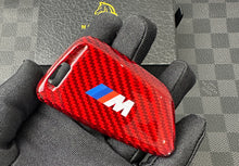 Load image into Gallery viewer, Luxury Carbon Fiber Keyring Key Fob Cover For BMW M Models Custom Made Exclusive Gift