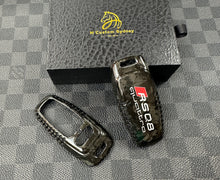 Load image into Gallery viewer, Premium Forged Carbon Fiber Key Fob Cover For Audi RSQ8 SQ8 SQ7 RS7 RS6 RS3 S3 S7 S6 Exclusive Made