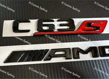 Load image into Gallery viewer, Gloss Black C63S AMG V8 BITURBO Badges Emblems Package W205 C205 S205 A205 2019-2023 Exclusive Pack