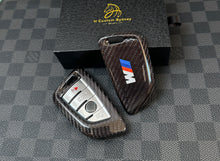 Load image into Gallery viewer, Luxury Carbon Fiber Keyring Key Fob Cover Pack Fit For BMW X3 X4 X5 X6 X7 3 5 6 7 Series M3 M4 M5 M8 X3M X4M X5M X6M Models Custom Made Exclusive Gift