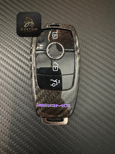 Load image into Gallery viewer, Premium Genuine Carbon Fiber Key Cover Case For Mercedes AMG Model A45s CLA45s C63s E63S GLB35 GLC63S GLE63s C43 E53 Custom Made