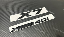 Load image into Gallery viewer, Gloss Black OEM Badge Kit – Fits BMW X7 xDrive40i (G07 2019–2024)