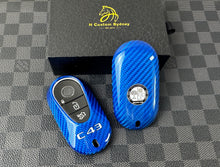 Load image into Gallery viewer, Premium Fiber Keyring Key Fob Cover For Mercedes W206 C43 X254 GLC43 Models Custom Made Exclusive Edition