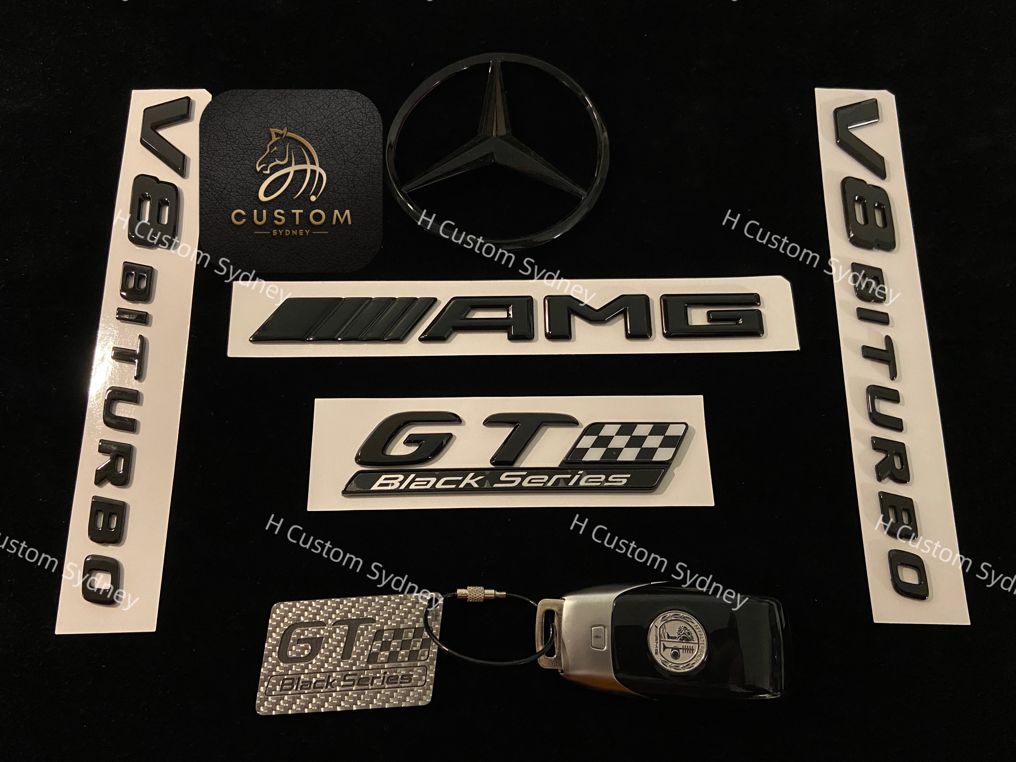 Gloss Black Gt Black Series Badges Package For Mercedes Amg Gt C190 Ex