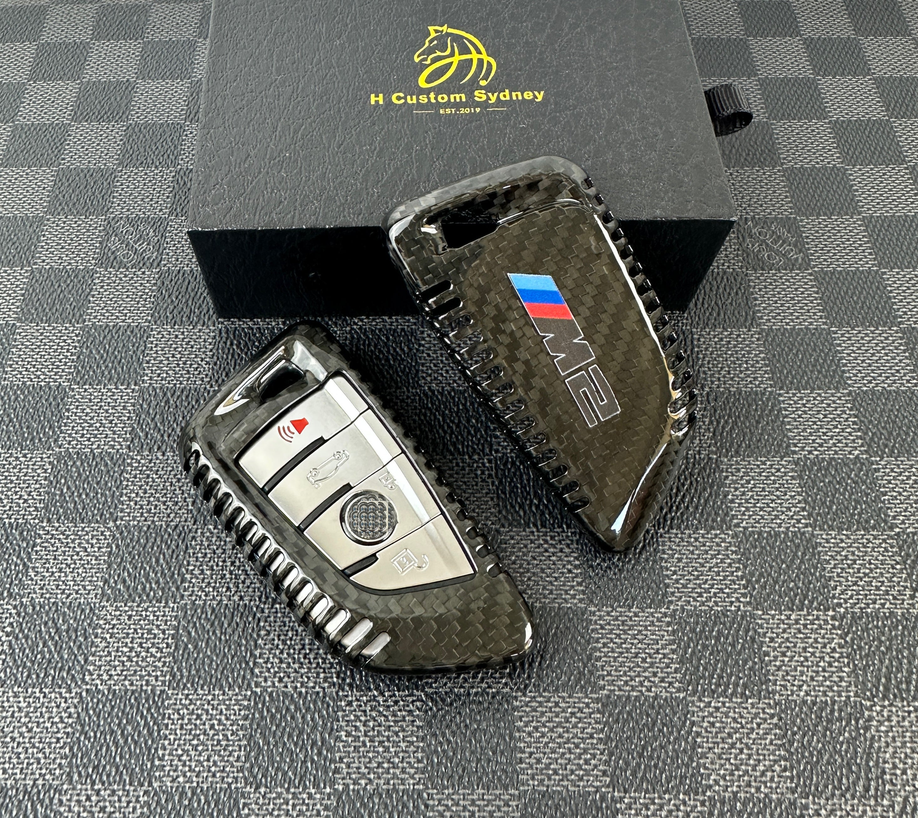 M2 Genuine Carbon Fiber Keyring Key Fob Cover For BMW New M2 G87 2023 ...