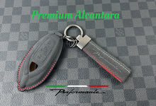 Load image into Gallery viewer, Premium Alcantara and Nappa Leather Key Fob Cover Case Keychain Pack For Lamborghini Urus Custom Made Exclusive Gift