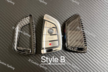 Load image into Gallery viewer, Premium Genuine Carbon Fiber Key Fob Cover Case Keychain For BMW M Performance Models Exclusive Pack