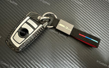 Load image into Gallery viewer, Genuine Carbon Fiber M3 M3 CS Keychain Key Fob Cover Pack For BMW M3 M3 CS Exclusive Made
