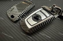 Load image into Gallery viewer, Genuine Carbon Fiber M3 M3 CS Keychain Key Fob Cover Pack For BMW M3 M3 CS Exclusive Made