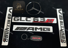 Load image into Gallery viewer, Gloss Black GLC63S AMG Full Badges Package For GLC63S X253 C253 Standard Pack