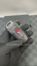 Load and play video in Gallery viewer, Genuine Carbon Fiber Key Fob Cover Pack For Audi RS etron GT Custom Made Exclusive Pack