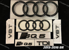 Load image into Gallery viewer, SQ5 All Black Badges Package For Audi SQ5 8R FY 2013-2024 Exclusive Night Edition