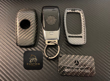 Load image into Gallery viewer, Genuine Carbon Fiber Key Fob Cover Keyring Package For Mercedes G63 W464 Exclusive Pack