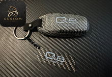 Load image into Gallery viewer, Genuine Carbon Fiber Key Fob Cover Case Pack For Audi Q8 Exclusive Made