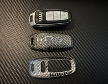 Load image into Gallery viewer, Genuine Carbon Fiber Key Fob Cover Case Pack For Audi Q8 Exclusive Made